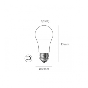Bec LED E27 Deco AC, Max 7W, alb, dimabil, lumina calda, Kelektron – fotografie suplimentară de catalog