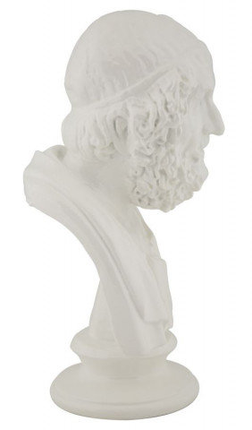 Bust decorativ alb din polirasina, 12,9x12,5x25 cm, Roman Wise Man Mauro Ferretti - Img 2