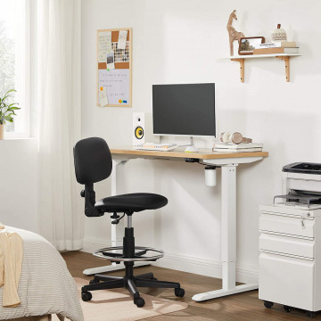 Cadru pentru birou electric reglabil alb din metal, 115-147 x 60 x 71-112 cm, Songmics - Img 2