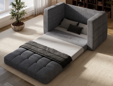 Canapea Kastol , gri bouclé extensibil, 137x71x74 cm – Royal 04 - Img 7