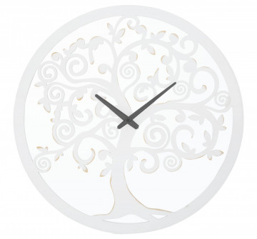 Ceas decorativ alb din metal, ∅ 55 cm, Tree Mauro Ferretti - Img 1