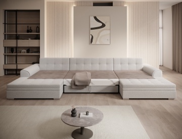 Colțar Vento extensibil, 359x165x78 cm, orientare symmetrical – Royal 01 - Img 6
