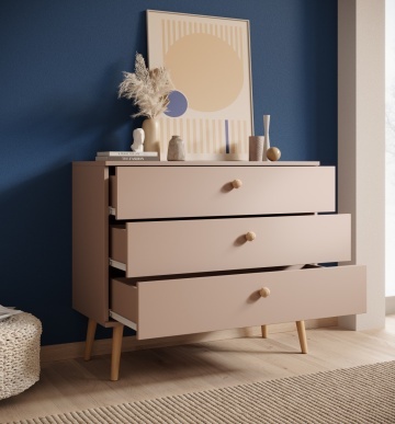 Comodă cu trei sertare, Beni, ADRK Furniture - Img 8