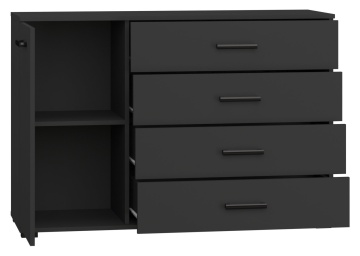 Comodă Frazio – 120x40x83 cm – Negru - Img 2
