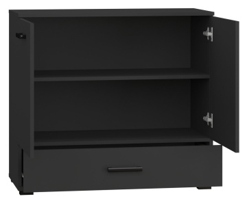Comodă Frazio – 90x40x83 cm – Negru – Frazio Bufet 90 – Varianta 2 – fotografie de produs pe fundal neutru