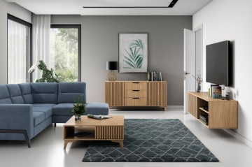 Comodă TV Entsian 150 wall-mounted Media cabinet Artisan Oak - Img 11