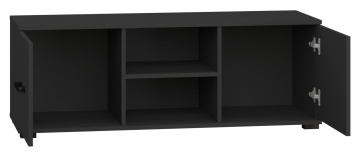 Comodă TV Frazio TV Stand – 120x40x44 cm – Negru – imagine de produs din seria de prezentare
