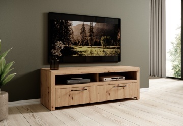 Comodă TV JANEZ – 150x47x52 cm – Stejar Artisan / Negru - Img 7