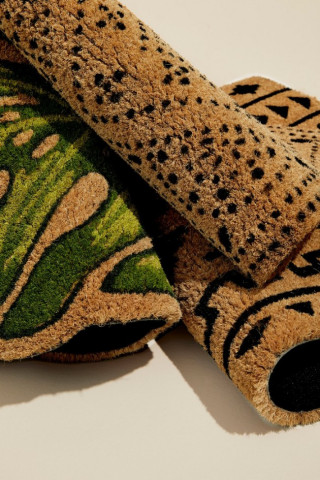 Covoras de intrare verde din fibre de Cocos, 60x40 cm, Filodendro Bizzotto - Img 4