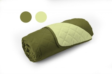 Cuvertura Double Face Alcam, 210 x 220 cm 100% microfibra, olive/lime - Img 4