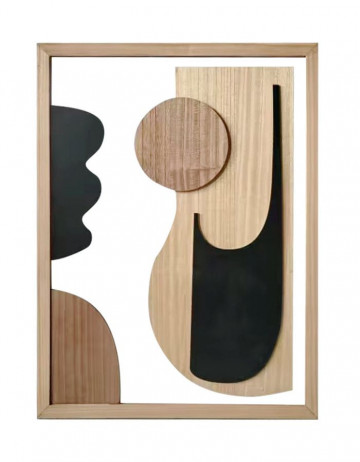 Decoratiune de perete din metal si MDF, 60 x 2 x 80 cm, Astry Mauro Ferreti