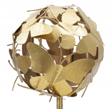 Decoratiune fluturi aurii din metal, ∅ 15,5 cm, Butterfly Mauro Ferretti - Img 2