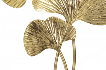 Decoratiune frunze aurii din metal, 24,5x10,5x40,5 cm, Leaf Mauro Ferretti - Img 5