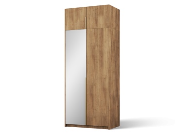 Dulap Alera II with top extension – Hinged – cu oglindă – 100x58x250 cm – Stejar Artisan – Alera II with top extension – Hinged Dulap – Varianta 1 - Img 2