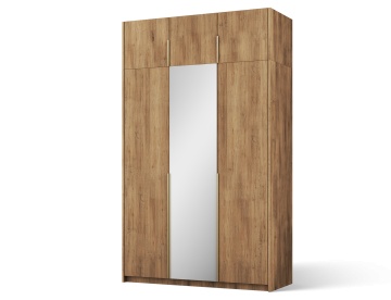 Dulap Alera III with Top – Hinged – cu oglindă – 148x58x250 cm – Stejar Artisan – Alera III with Top Cabinet – Hinged Dulap – Varianta 2 - Img 2