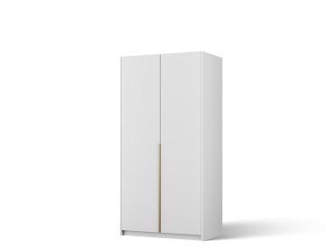 Dulap Bregma II cu uși batante – 2 uși – 100x58x204 cm – Alb – Varianta 2 - Img 2