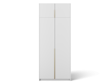 Dulap Bregma II cu uși batante și extensie superioară – 4 uși – 100x58x250 cm – Alb – Varianta 2