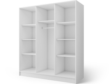 Dulap cu 3 usi Alarica 180x60x200 cm – Alb – cadru vizual suplimentar al produsului
