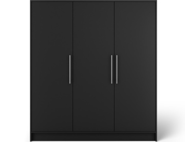 Dulap cu 3 usi Alarica 180x60x200 cm Alarica – Negru