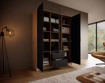 Dulap cu trei usi si oglinda, Norel, ADRK Furniture - Img 2