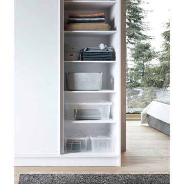 Dulap cu uși glisante Biancco III, 180x60x220 cm – Alb – prezentare comercială suplimentară