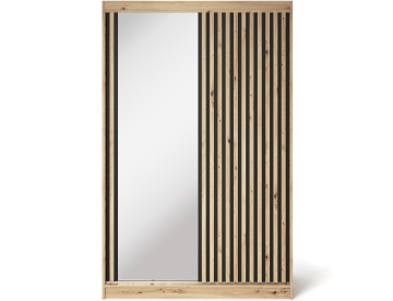Dulap cu uși glisante Emerio II, 120x60x204 cm – Stejar Artisan – fotografie de produs din catalog