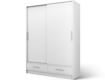 Dulap cu uși glisante Estantte II, 150x60x200 cm – Alb