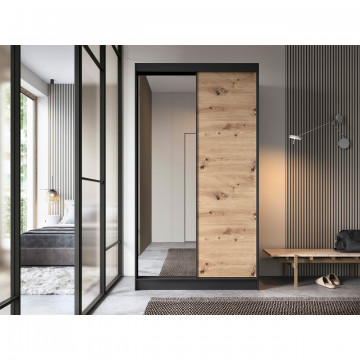 Dulap cu uși glisante Esville II, 120x60x220 cm – Lemn