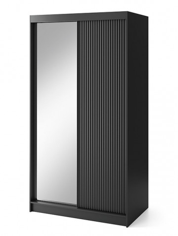 Dulap cu uși glisante Prescco II, 120x60x220 cm – Negru – fotografie de produs din catalog