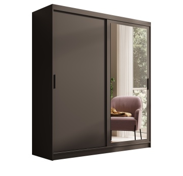 Dulap cu usi glisante si oglinda, 180x60x205 cm, Hailey 180, ADRK Furniture