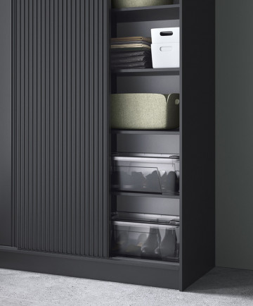 Dulap cu uși glisante si oglinda, 220x120x60 cm, Prescco II, Eltap - Img 6