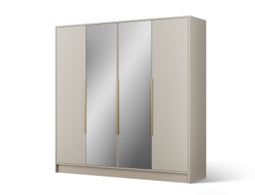 Dulap Lunara cu uși batante – 4 uși – 200x51x200 cm – cu oglindă – Cașmir – Varianta 2 - Img 2