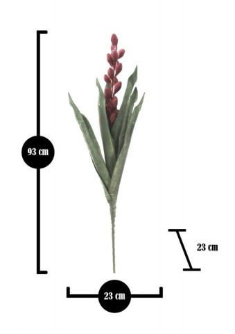 Floare artificiala din plastic si metal, ø 23 cm, Rosa Mauro Ferreti - Img 5