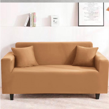 Husa elastica pentru canapea 3 locuri + 1 fata de perna cadou, uni, cu brate, portocaliu, L05 - Img 1