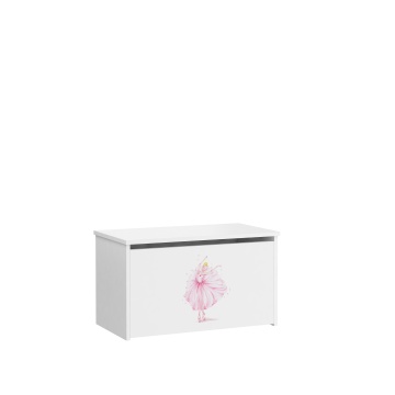 Ladă pentru jucării DARIA – 73x40x42 cm – Alb / Ballerina / BALLERINA - Img 2