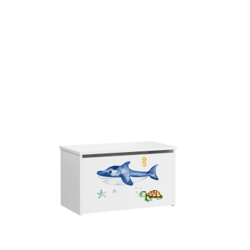Ladă pentru jucării DARIA – 73x40x42 cm – Alb / Sea Animals / SEA ANIMALS - Img 2