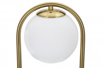 Lampa aurie din metal si sticla, Ø 21 cm, soclu E14, max 40W, Glamy Arc Mauro Ferreti - Img 2