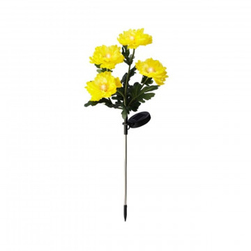 Lampa de gradina Flower, Lumineo, 25x20x63 cm, 4 led-uri, galben - Img 6