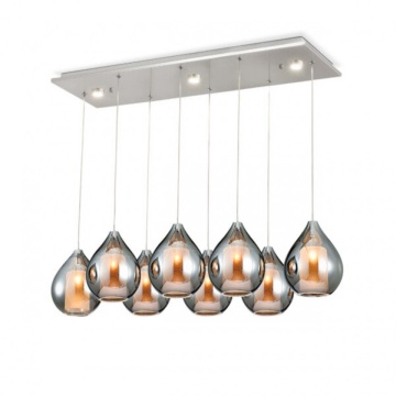 Lampa suspendata Drops 8, 8 x G9, Max 40W, crom, Kelektron – cadru suplimentar din prezentarea produsului