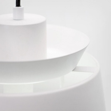 Imagine suplimentara corp suspendat Turbine W Kelektron cu finisaj alb, diametru 25 cm si inaltime 24,5 cm