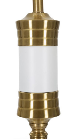 Lampadar alb / auriu din metal si textil, soclu E27, max 40W, Ø 41 cm, Whity Mauro Ferreti - Img 2