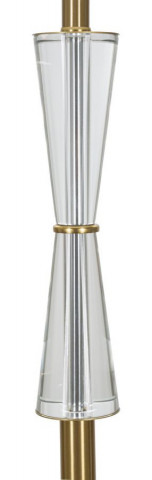 Lampadar auriu din metal si sticla, soclu E27, max 40W, Ø 40 cm, Cristal Mauro Ferreti - Img 2