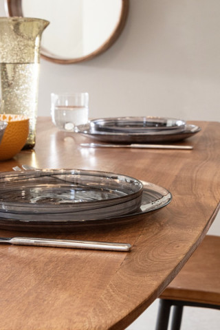 Masa dining pentru 6 persoane maro din lemn de Mango, 150 cm, Sherman Bizzotto - Img 7
