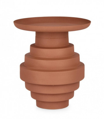 Masuta de cafea caramizie din metal, ∅ 35,5 cm, Amba Bizzotto