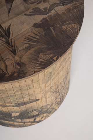 Masuta de cafea finisaj natural din Bambus, ∅ 40 cm, Nariko Bizzotto - Img 5