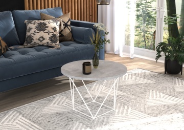 Culoare: Alb / Beton – imagine 306801