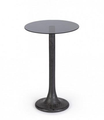 Masuta de cafea neagra din lemn de Mango, ∅ 35 cm, Aberdeen Bizzotto