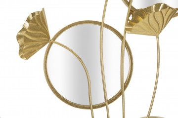 Oglindă decorativa aurie cu rama din metal, 67 x 8 x 87 cm, Triple Flux Mauro Ferreti - Img 4