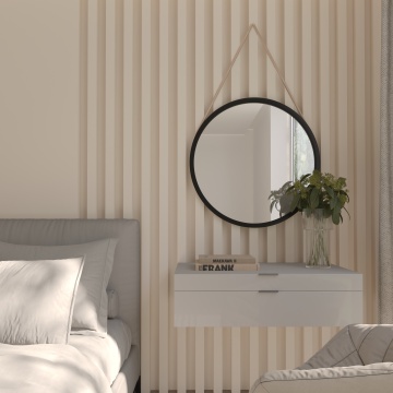 Oglindă Grace Round Mirror on a rope 60cm – Negru - Img 2