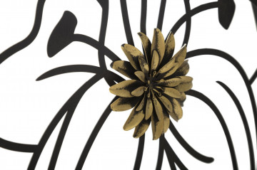Panou decorativ negru/auriu din metal, 63x2x69 cm, Simply Flower Mauro Ferretti - Img 3